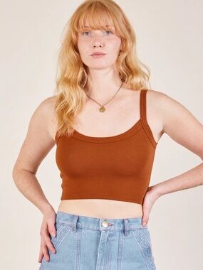 Big Bud Press Cropped Cami | Burnt Terracotta 🤎